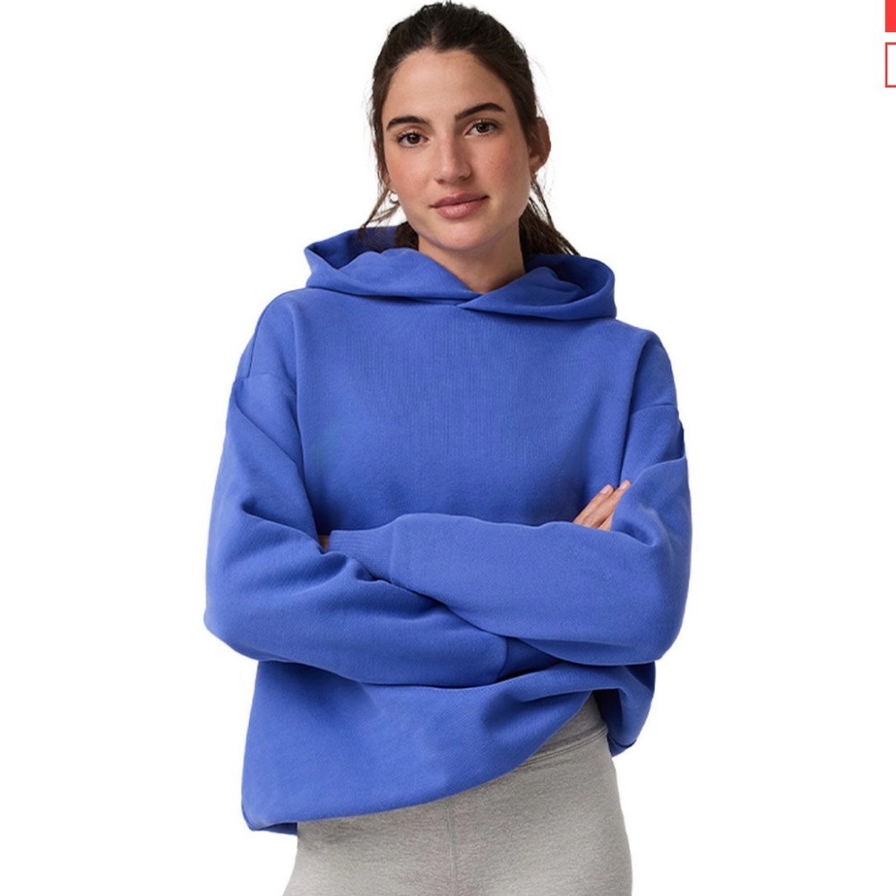 EUC Vuori Restore Oversized Hoodie, Iris Blue, Size Small
